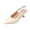 Beige, variant on Women's Slingback Kitten Heels Sandals Lightweight Closed Pointed Toe Wedding Party Dress Pumps Shoes Black Size 8