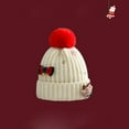 thumbnail image 4 of Felirenzacia Christmas Knit Elf Hat, Classic Thick Fuzzy Santa Hat, Christmas Party Gift, Unisex Santa Claus Beanie Hat with Pom, 4 of 4