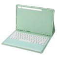 thumbnail image 1 of Para Tab S8 Funda para teclado Matcha Verde Ángulo ajustable Funda de PU Tableta desmontable Teclado inalámbrico para SM X800 S7 FE Sin Trackpad, 1 of 14