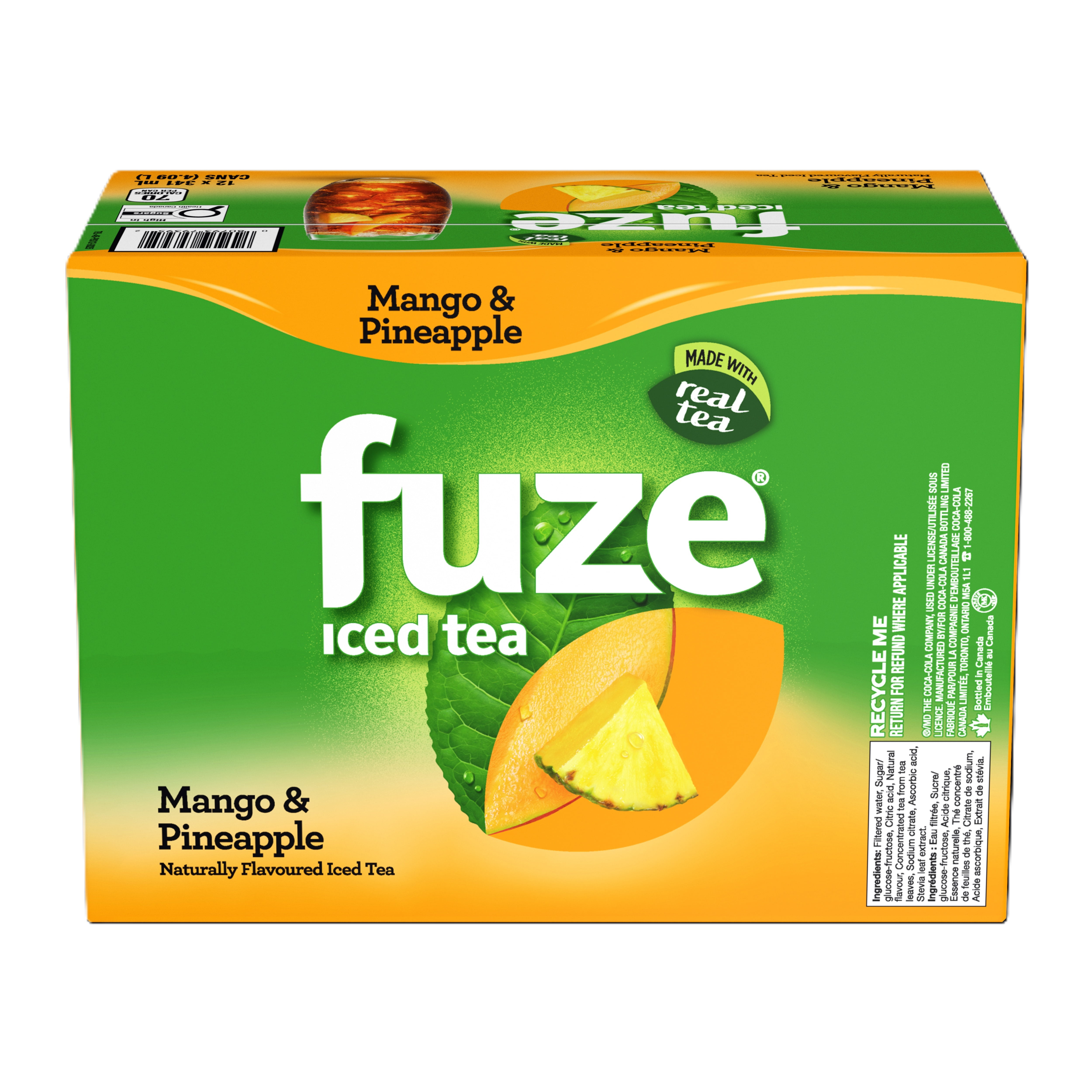 Fuze Iced Tea Mango Pineapple 12X341ML