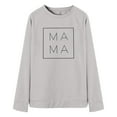 thumbnail image 4 of WEAIXIMIUNG Sweatshirts Grande Taille pour Femmes Fermeture Éclair Pull Col Rond Décontracté avec Imprimé Lettre Haut Confortable pour Maman, 4 of 5