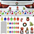 thumbnail image 1 of HAHDAXIA 47Pcs Xmas Car Decorations Christmas Reflective Refrigerator Magnets Set 31Pcs Light Bulb Santa Bells Elk Gnome Magnets Stickers Christmas Car Magnetic Stickers with 16Pcs Magnetic W, 1 of 6