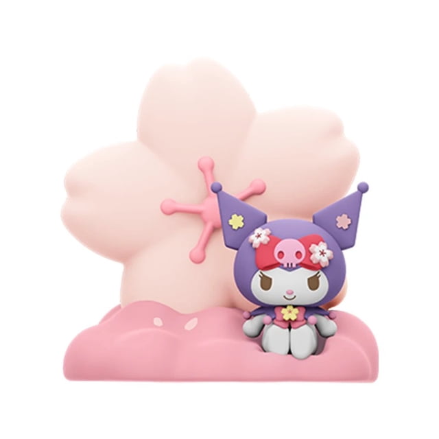 Adornos de juguete con luz nocturna, diseño de pétalos de Kuromi para niños
