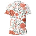 thumbnail image 5 of Summer Saving Wycnly Womens Shirts Elegant Lace Trim Lightweight Pullover Tee Tops Summer Short Sleeve Crewneck Ladies Floral Print Tops and Blouses Red XL, 5 of 5
