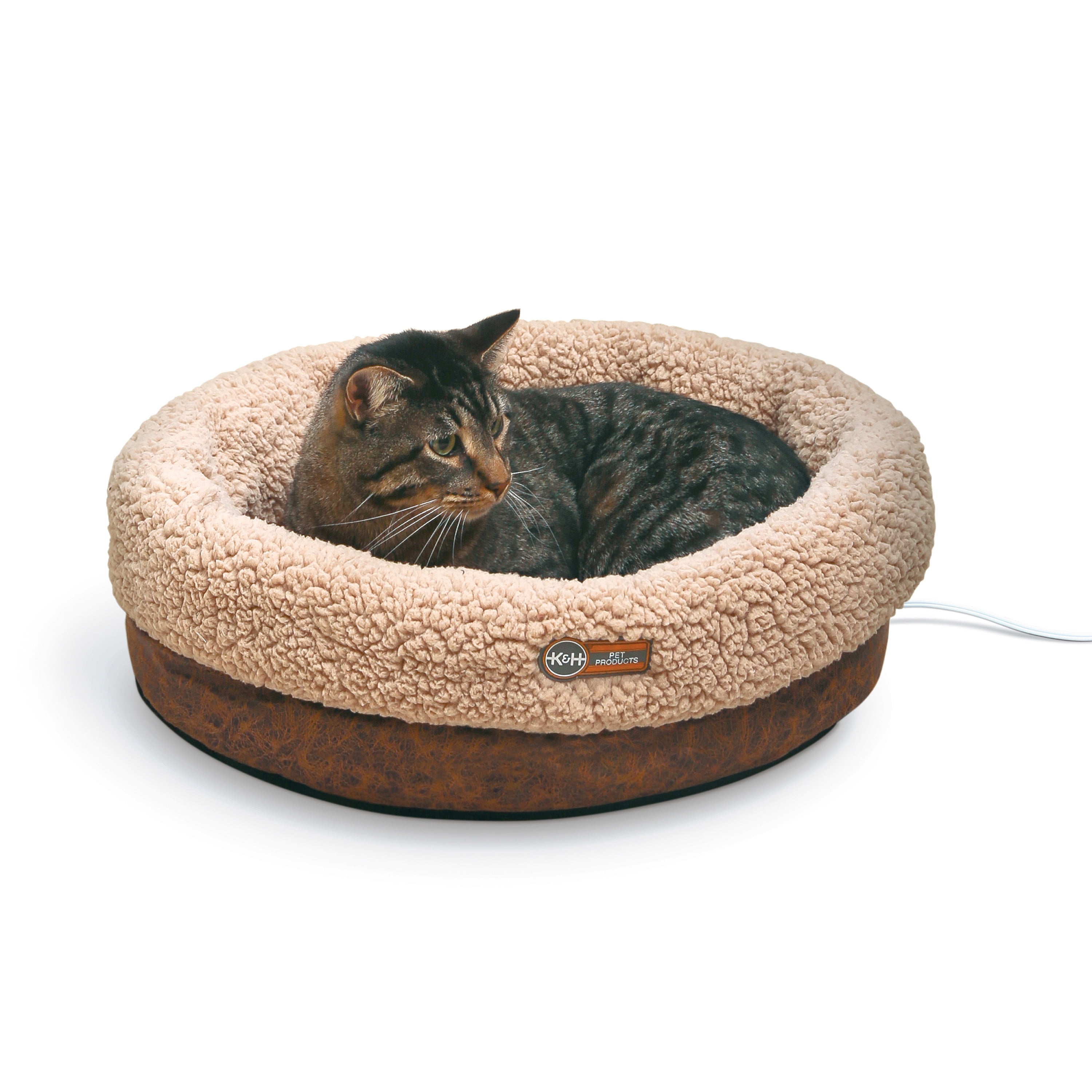 K&H Pet Products ThermoSnuggle Cup Bomber Indoor Heated Cat Bed