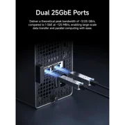 MINISFORUM MS-02 Ultra Workstation Core Ultra 9 285HX(24C/24T) 32GB RAM 1TB SSD Mini PC, HDMI|USB4|2xUSB4 V2 Output, 4xDDR5 SODIMM Slot, 4xSSD Slot, 2x25G SFP+, 1x10G RJ45, 1x2.5G RJ45 Port, WiFi7 PC
