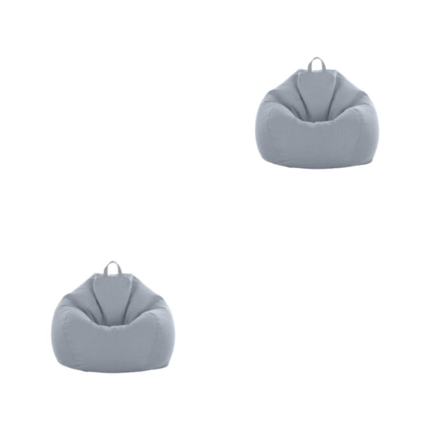 Cubierta de silla Puff sofá perezoso caballero gris 2Conjunto Yuarrent