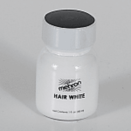 Hair White with Brush - 1oz Mehron Color for Beard Moustache or (Best Hair Color For Brown Eyes And Dark Eyebrows)