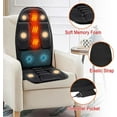 thumbnail image 4 of Massage Seat Cushion with Heat, Cooling Back Massager for Chair, Chair Massager for Full Body Massage, Deep Tissue Vibration Pad with 2 Adapters, Gifts for Dad Mom, 4 of 6