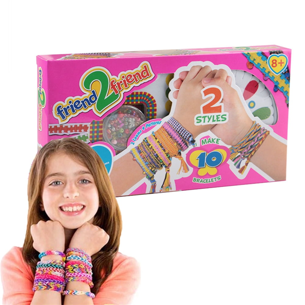 Bracelet Craft Set Making Kit For Kids Gift,DIY Girls Colorful Elastic