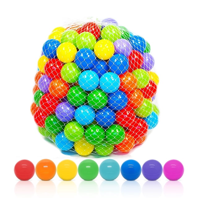 Mini Ball Pit Balls Playz de plástico blando, 50 unidades, con 8 colores