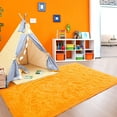 thumbnail image 5 of Junovo Super Soft Fluffy Area Rugs Modern Shag Rug for Bedroom Living Room,Cute Carpets for Kids Nursery Girls Home Dorm,3'x5',Orange, 5 of 7