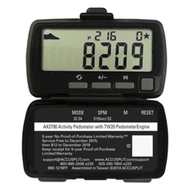 Accusplit Accelerometer Pedometer, Steps, Activity Timer, Distance
