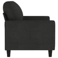 thumbnail image 2 of vidaXL Sofa 2 Places Noir 120 cm Tissu, 2 of 5