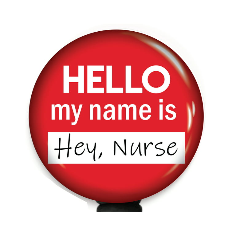 Funny Nurse Name Badge Reel - Funny Nursing ID Badge Holder