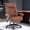 Brown-new, variant on Heated Massage Office Chair with 6 Points Vibration, Reclining Ergonomic Desk Chair with Footrest for Extra Comfort, PU Leather High Back Executive Computer Chair, Thick Padded Massage Chair