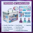 thumbnail image 3 of Disney Frozen Train Case Beauty Set, Kids Makeup Kit for Girls, Real Washable Makeup Set, Play Makeup, Party Favor, Birthday, Ages 3+ by Townley Girl, 3 of 10