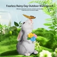 thumbnail image 5 of Garden Statue Outdoor Decor-Rabbit with Solar Butterfly Changing Lights Garden Statues,Bunny Statue for Patio,Balcony,Yard,Lawn Ornament,Gardening Gift for Mom Grandma, 5 of 9