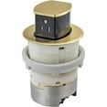 thumbnail image 2 of Bryant Electric RCT200BR 15A 125V Tamper Resistant Pop-Up Countertop Receptacle Flush Mount, 15 Amp, Brushed Brass, 2 of 8