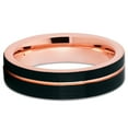thumbnail image 2 of 6mm Tungsten Wedding Ring,Rose Gold Wedding Ring,Black Wedding Ring,Man's Ring,Comfort Fit Band, 2 of 4