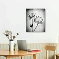 thumbnail image 2 of Nawypu  Black & White Flower Wall Art Lotus Close-up Painting on Canvas Vintage Zen Floral Artwork for Office Living Room Bedroom Wall Decoration, 2 of 4