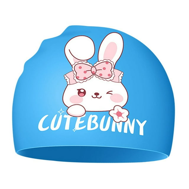 Kids Silicone Swim Cap Cartoon Design Comfortable Hat for Boys Girls Pool Beach Summer Activities
