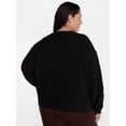 thumbnail image 3 of Terra & Sky Women's Plus Knit Crewneck Pullover Sweater, Sizes 0X-5X, 3 of 5