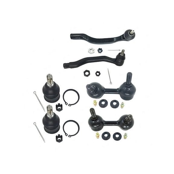 Ball Joint Tie Rod End Sway Bar Link Kit - 6 Piece - Compatible with 1998 - 2002 Honda Accord 1999 2000 2001