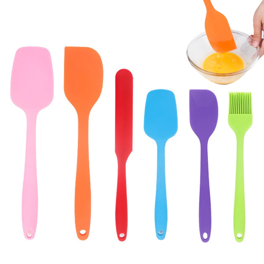 Set of 6, Food Grade Silicone Spatulas, Rubber Spatulas Heat Resistant