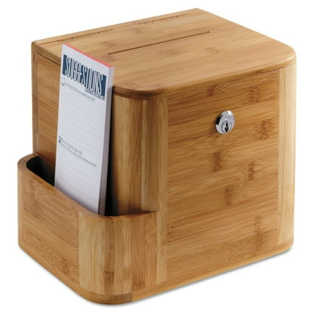 

1PK Bamboo Suggestion Box 10 X 8 X 14 Natural