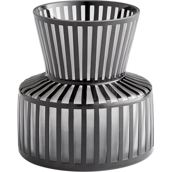 Cyan lighting - Lined Up - Vase-7.25 Inches Tall and 6.75 Inches Wide - Cyan