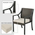 thumbnail image 4 of HAPPATIO 7-Piece Wicker Rattan Outdoor Dining Set with Washable Beige Cushions, 4 of 9