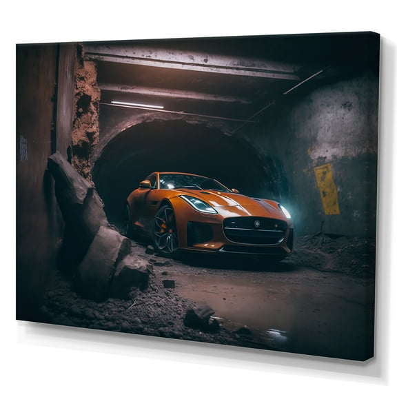 Designart F In Underground Garage Canvas Wall Art