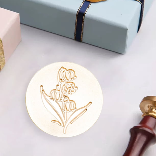 Cabeza de sello de latón para álbum de recortes, sello de invitación de boda, sellos artesanales, decoración artística DIY Likrtyny Para estrenar
