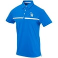 thumbnail image 2 of Men's Royal Los Angeles Dodgers Color Blocked Stretch Polo, 2 of 3