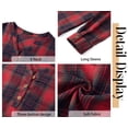 thumbnail image 6 of Fantaslook Womens Plaid Shirts Flannel Button Down Shirts Business Casual Long Sleeve Tops Dressy V Neck Blouses, 6 of 9