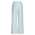 thumbnail image 5 of BLVB Women Summer Lounge Pants Wide Leg Elastic Waist Pajama Bottoms Casual Loose Trousers Homewear, 5 of 7