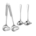 thumbnail image 4 of Juego de cucharones de 4 piezas con vertedor, cuchara, fácil de limpiar, accesorios de acero inoxidable, agarre cómodo., 4 of 9