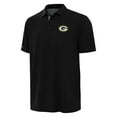 thumbnail image 2 of Men's Antigua Black/Gray Green Bay Packers Era Polo, 2 of 3