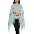 thumbnail image 2 of Honeii Octopus Print Scarf Oversized Scarf Tassel Fall Winter Thick Scarf Warm Shawl Women,Women's Scarves & Wraps, 2 of 8