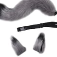 thumbnail image 2 of Tail Cosplay Set For Cat Wolf With And Craft And Fine Authentic Wide Application For Performance Shows And Grey, 2 of 7