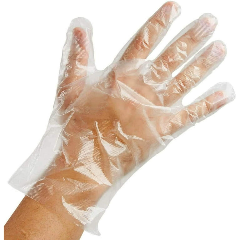 Gorilla Supply Disposable Kichen Poly PE Gloves, Food Grade, BPA Free, 500 Count, Large