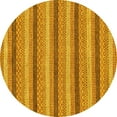 thumbnail image 1 of Ahgly Company Indoor Round Abstract Yellow Modern Area Rugs, 4' Round, 1 of 4