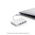 thumbnail image 2 of pieza tipo c hub one drag cuatro usb splitter teléfono móvil computadora portátil alta velocidad todo en uno-HUB2.0 plateado, 2 of 2