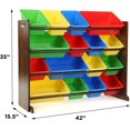 thumbnail image 3 of Supersized Wood Toy Storage Organizer, Toddler, Espresso/Primary, 3 of 3