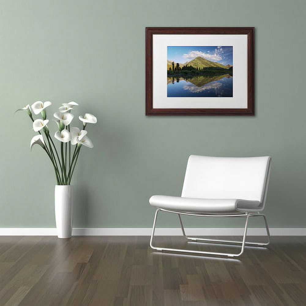 Trademark Fine Art 'Paradise Pond I' Canvas Art by Michael Blanchette Photography, White Matte, Wood Frame