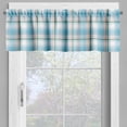 thumbnail image 4 of Ambesonne Checkered Valance & Curtain, Pastel Fresh Summer, 55"x30", Aqua Turquoise Pink, 4 of 6