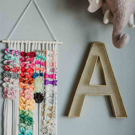 Baby Hair Clips Holder Fringe Hairpins Storage Belt Barrette Organizer Hair Bows Hanger Children's Room Decoration Wall Hangings for (Best Bow For The Price)