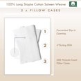 thumbnail image 4 of Pizuna Pure 100% Cotton King Size Pillow Cases Set of 2, Luxurious 400 Thread Count Long Staple Cotton Sateen Pillowcases with Stylish 4" Hem (Combed White Cooling Pillow Cases King), 4 of 4