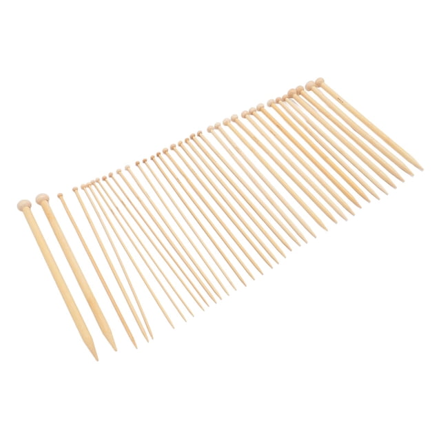 Juego De Agujas De Tejer De Bambú, Práctica Carbonizada, 36 Piezas, Aguja De Tejer Recta De Bambú De Un Solo Punto, Liviana Y Ampliamente Utilizada Para Calcetines Para